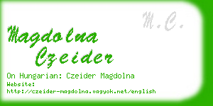 magdolna czeider business card